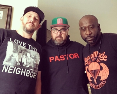 The homie Rev. Kyle Blake of The Gathering Lutheran Church in Long Beach and the homie Celah, my partner in crime as we record weekly podcast episodes on "Grace And Two Fingers" I've come to know them so much, love them as I know their stories and feel their love for me and mine.